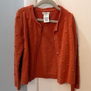 Max Studio Orange Textured Sweater